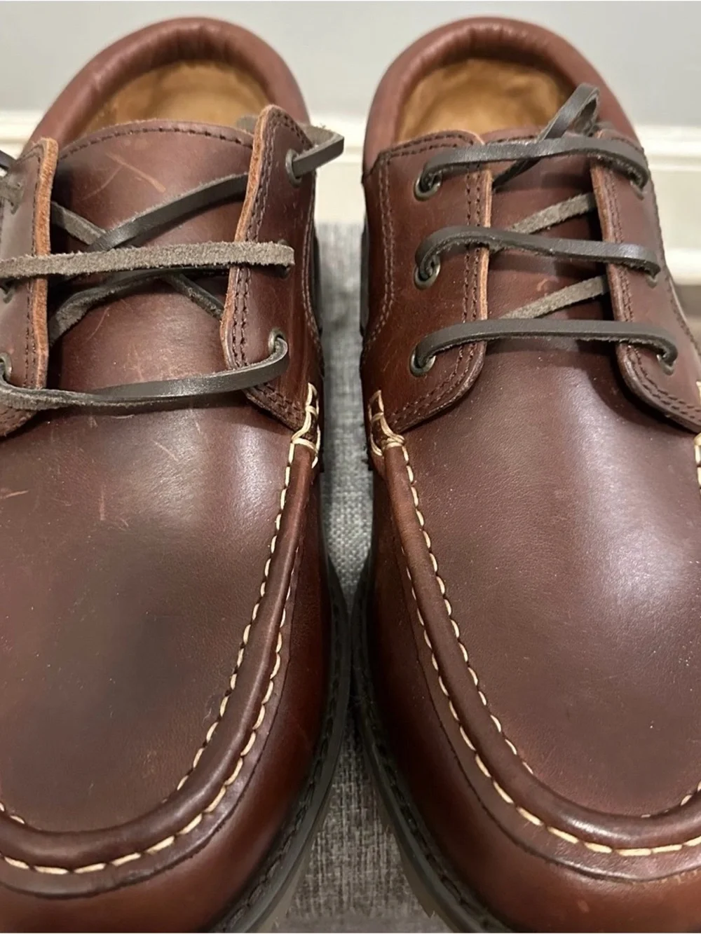 Samuel Windsor Men's Leather Lace-up Boat Deck Shoes Size 10.5